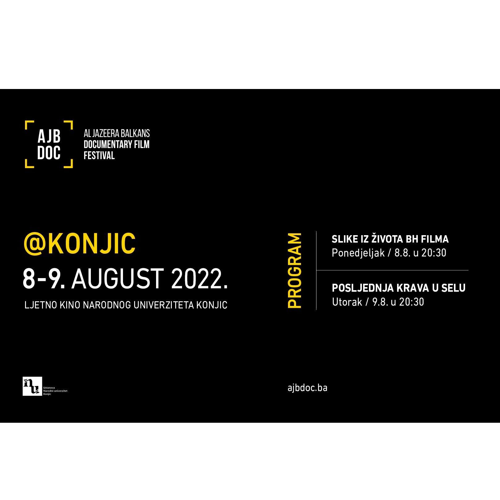 Filmom "Slike iz života bh filma"  bit će otvoren program AJB DOC@KONJIC