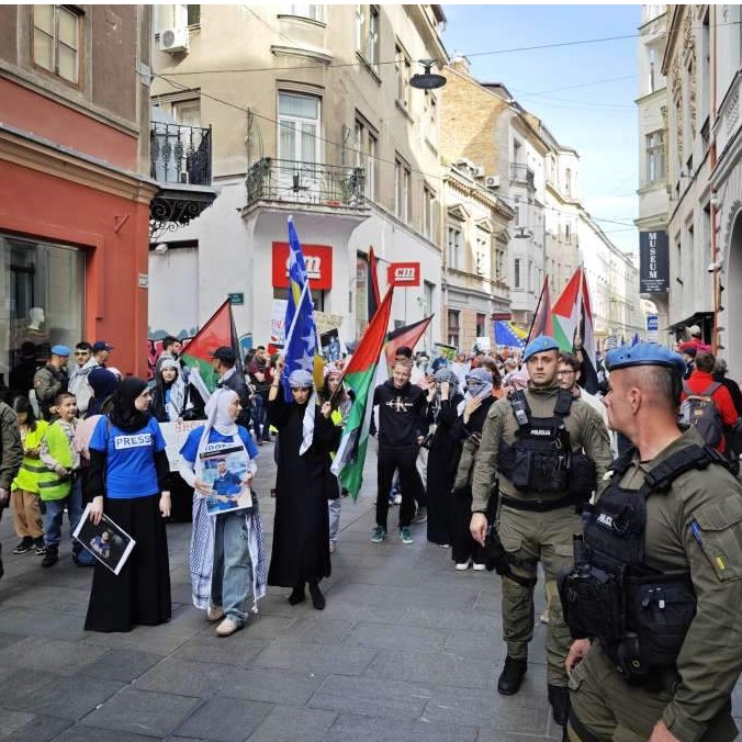  Sarajevo uz Gazu: Održana protestna šetnja u znak podrške palestinskom narodu