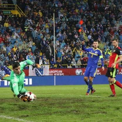 Oproštaj od kvalifikacija: Reprezentacija BiH poražena od Belgije u 'golijadi' na Grbavici