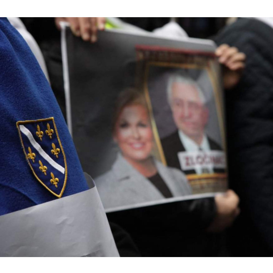 Protesti u Sarajevu zbog dolaska Kolinde Grabar-Kitarović