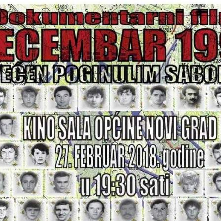 "Decembar 1992." dokumentarni film o 75 poginulih sarajevskih boraca