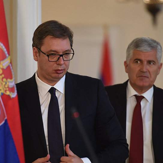 KOALICIJA PROTIV BiH Vučić sa Dodikom i Čovićem u Mostaru