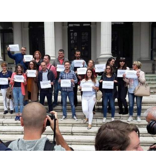 Mirno okupljanje novinara u Sarajevu