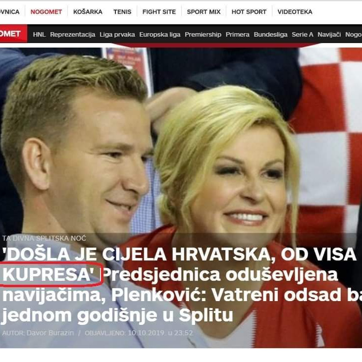 Skandalozna izjava predsjednice: Kolinda Kupres smjestila u Hrvatsku