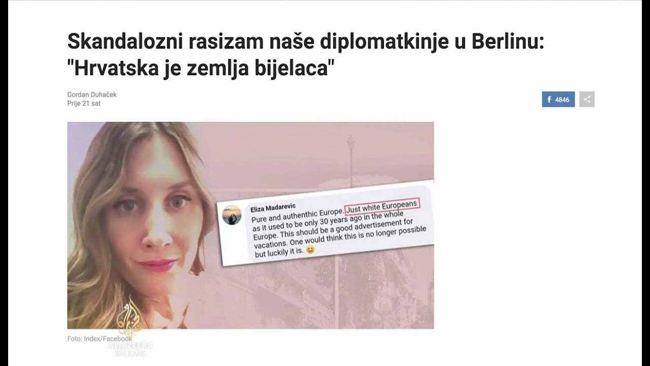 FAŠIZAM | Istraga rasističkih objava tajnice hrvatske ambasade u Njemačkoj