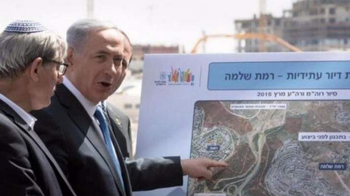 Palestinci osudili Netanyahua za polaganje kamena temeljca za jevrejsko naselje