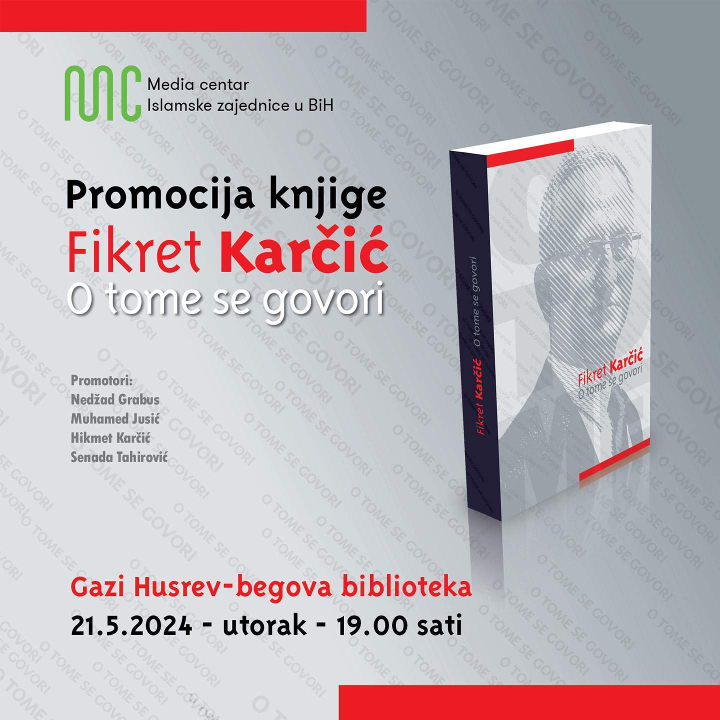 WEB-Karcic-knjiga-plakat-promocija.jpg - Promocija knjige rahmetli prof. dr. Fikreta Karčića 21. maja u Sarajevu 