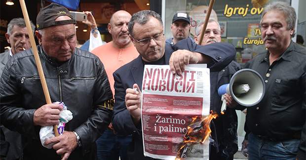 Novinarska udruženja regije osudila spaljivanje tjednika 'Novosti'