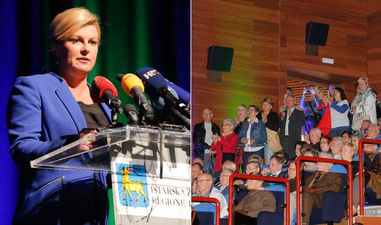 Istarski antifašisti izviždali Kolindu Grabar-Kitarović (Video)