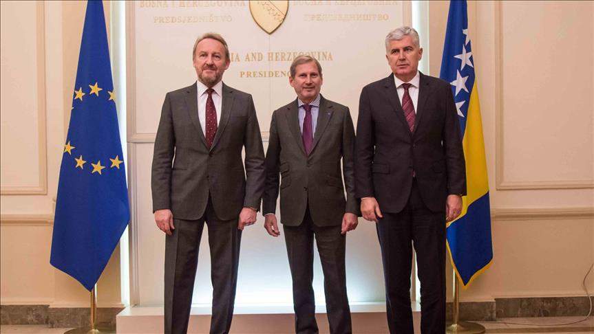 Hahn u Predsjedništvu BiH: Nastaviti reforme na putu ka EU