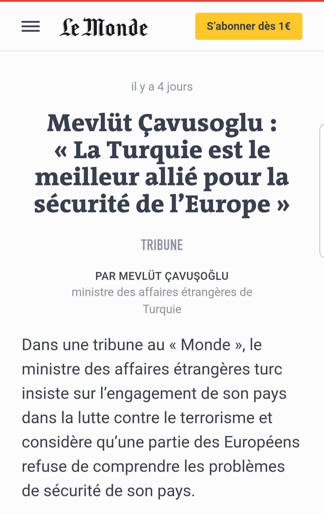 mevlut.jpg - Mevlüt Çavuşoğlu: Turska - nužan saveznik za evropsku sigurnost